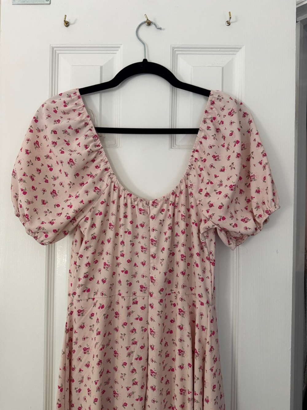 Altar'd State Pink Floral Puff Sleeve Maxi Dress - Picture 4 of 5